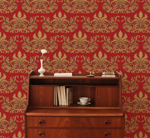 Blenheim Terrace Damask Victorian Wallpaper