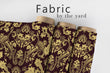 Load image into Gallery viewer, Victorian Fabric, Ornate Material, Dark Damask Design, Vintage Floral Pattern, Traditional Cloth, Elegant Textiles, Fabric By the Yard
