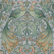Load image into Gallery viewer, Victorian Fabric, Ornate Material, Art Nouveau Design, Vintage Bird Pattern, Traditional Cloth, Elegant Textiles, Fabric By the Yard
