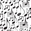Load image into Gallery viewer, Music Notes Fabric, Musician Material, Musical Textiles, Black and White Design, Music Room Cloth, Writing Music Fabric, Fabric By The Yard
