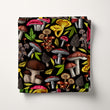 Load image into Gallery viewer, Cottagecore Fabric, Mushroom Material, Botanical Textiles, Forest Design, Fairytale Fabric, Upholstery Material, Fabric by The Yard

