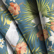 Load image into Gallery viewer, Tropical Fabric, Palm Material, Parrot Textiles, Botanical Design, Floral Cloth, Vintage Fabric, Coastal Pattern, Fabric By The Yard
