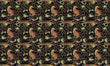 Load image into Gallery viewer, Cheetah Fabric, Eclectic Material, Jungle Textiles, Maximalist Design, Moody Cloth, Black and Gold Pattern, Fabric By The Yard

