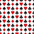 Load image into Gallery viewer, Deck of Cards Fabric, Eclectic Material, Gambling Textiles, Maximalist Design, Hearts and Clubs Cloth, Game Room Fabric, Fabric By The Yard
