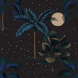 Load image into Gallery viewer, Celestial Fabric, Ethereal Material, Tropical Moon Textiles, Astronomy Design, Palm Trees, Astrology, Fantasy Fabric, Fabric By The Yard

