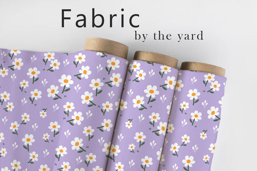 Lavender Floral Fabric, Flower Material, Cottage Textiles, Farmhouse Design, Vintage Fabric, Garden Upholstery Material, Fabric by The Yard