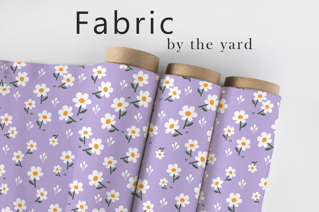 Lavender Floral Fabric, Flower Material, Cottage Textiles, Farmhouse Design, Vintage Fabric, Garden Upholstery Material, Fabric by The Yard