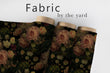 Load image into Gallery viewer, Victorian Fabric, Floral Material, Moody Textiles, Roses Design, Flower Cloth, Vintage Fabric, Gothic Pattern, Fabric By The Yard
