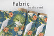 Load image into Gallery viewer, Tropical Fabric, Palm Material, Parrot Textiles, Botanical Design, Floral Cloth, Vintage Fabric, Coastal Pattern, Fabric By The Yard

