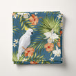 Load image into Gallery viewer, Tropical Fabric, Palm Material, Parrot Textiles, Botanical Design, Floral Cloth, Vintage Fabric, Coastal Pattern, Fabric By The Yard
