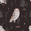 Load image into Gallery viewer, Owl Fabric, Forest Animals Material, Lodge Design, Woodland Pattern, Farmhouse Cloth, Country Cabin Textiles, Fabric By the Yard
