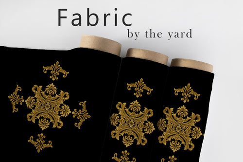 Victorian Fabric, Gothic Material, Goth Textiles, Elegant Design, Moody Fabric, Dark Upholstery Material, Fabric by The Yard