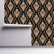 Load image into Gallery viewer, Victorian Wallpaper, Dark Wallpaper, Antique Wallpaper, Damask Wallpaper, Pink Goth Wallpaper, Floral Wallpaper, Peel &amp; Stick Wallpaper
