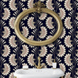 Load image into Gallery viewer, Art Deco Wallpaper, Moody Wallpaper, Dark Wallpaper, Antique Wallpaper, Geometric Floral Wallpaper, Peel &amp; Stick Wallpaper
