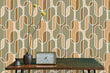 Load image into Gallery viewer, Mid Century Modern Wallpaper, Vintage Wallpaper, Retro Wallpaper, Geometric Wallpaper, MCM Wallpaper, Peel &amp; Stick Wallpaper
