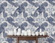 Load image into Gallery viewer, Bird Wallpaper, Victorian Wallpaper, Botanical Wallpaper, Pheasant Wallpaper, Antique Elegant Wallpaper, Peel &amp; Stick Wallpaper
