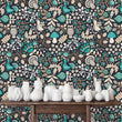 Load image into Gallery viewer, Forest Animals Wallpaper, Botanical Wallpaper, Cottagecore Wallpaper, Owls Mushrooms Bird Wallpaper, Flower Garden, Peel &amp; Stick Wallpaper
