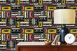 Load image into Gallery viewer, Vintage Wallpaper, Tape Cassette Wallpaper, Retro Wallpaper, Eclectic Wallpaper, Music Wallpaper, 80&#39;s Wallpaper, Peel &amp; Stick Wallpaper

