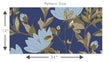 Load image into Gallery viewer, Blue Floral Wallpaper, Flower Wallpaper, Cottage Wallpaper, Farmhouse Wallpaper, Garden Wallpaper, Peel &amp; Stick Wallpaper
