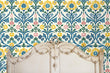 Load image into Gallery viewer, Vintage Floral Wallpaper, Botanical Wallpaper, Flower Garden Wallpaper, Cottage Wallpaper, Yellow Flowers Peel &amp; Stick Wallpaper
