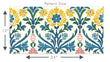 Load image into Gallery viewer, Vintage Floral Wallpaper, Botanical Wallpaper, Flower Garden Wallpaper, Cottage Wallpaper, Yellow Flowers Peel &amp; Stick Wallpaper
