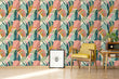 Load image into Gallery viewer, Vintage Pastel Tropical Wallpaper, Pal Leaves Wallpaper, Coastal Wallpaper, Retro Beach House Wallpaper, Peel &amp; Stick Wallpaper
