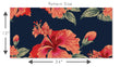 Load image into Gallery viewer, Hibiscus Floral Wallpaper, Moody Flower Wallpaper, Dark Garden Wallpaper, Modern Cottage Wallpaper, Peel &amp; Stick Wallpaper
