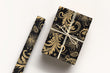 Load image into Gallery viewer, Botanical Wrapping Paper, Elegant Gift Wrap, Dark Floral Wrapping Paper, Moody Wrapping Paper, Ornate Premium Gift Wrap, Crafting Paper
