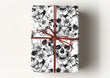 Load image into Gallery viewer, Skull Floral Wrapping Paper, Bones Gift Wrap, Gothic Wrapping Paper, Goth Wrapping Paper, Haunted Death Flower Premium Gift Wrap

