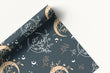 Load image into Gallery viewer, Moody Moon Wrapping Paper, Celestial Gift Wrap, Mystical Wrapping Paper, Witchy Wrapping Paper, Dark Night Sky Premium Gift Wrap

