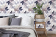 Load image into Gallery viewer, Purple Floral Wallpaper, Watercolor Wallpaper, Lilac Flower Wallpaper, Cottage Garden Wallpaper, Removable Peel &amp; Stick Wallpaper
