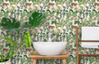Load image into Gallery viewer, Jungle Wallpaper, Palm Trees Wallpaper, Tropical Wallpaper, Animal Wallpaper, African Wallpaper, Green Removable Peel &amp; Stick Wallpaper

