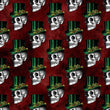 Load image into Gallery viewer, Victorian Gothic Christmas Wrapping Paper, Goth Gift Wrap, Holiday Wrapping Paper, Top Hat Skull Wrapping Paper, Premium Gift Wrap
