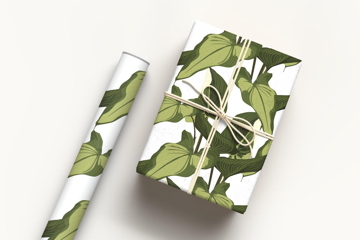Palm Leaves Wrapping Paper, Tropical Gift Wrap, Coastal Wrapping Paper, Beach Vibe Botanical Wrapping Paper, Unique Premium Gift Wrap