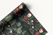 Load image into Gallery viewer, Gothic Dolls Wrapping Paper, Goth Gift Wrap, Holiday Wrapping Paper, Halloween Wrapping Paper, Dark Creepy Castle Premium Gift Wrap
