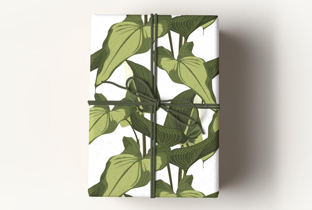 Palm Leaves Wrapping Paper, Tropical Gift Wrap, Coastal Wrapping Paper, Beach Vibe Botanical Wrapping Paper, Unique Premium Gift Wrap