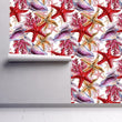 Load image into Gallery viewer, Starfish Wallpaper, Tropical Wallpaper, Coastal Wallpaper, Pink Beach Seashell Wallpaper, Peel &amp; Stick Wallpaper, Fabric Wallpaper
