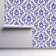 Load image into Gallery viewer, Victorian Blue Botanical Peel and Stick and Traditional Wallpaper: Cottage Floral Design

