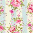 Load image into Gallery viewer, Victorian Striped Pink Floral Peel and Stick and Traditional Wallpaper: Cottage Flower Garden Design
