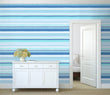 Load image into Gallery viewer, Blue Striped Nautical Peel and Stick and Traditional Wallpaper: Tropical Beach House Decor

