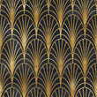 Load image into Gallery viewer, Black Gold Art Deco Fabric, Luxury Geometric Textiles, Glam Upholstery Material by the Yard, Gatsby Style Home Decor Fabric
