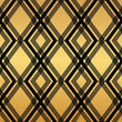 Load image into Gallery viewer, Gold and Black Art Deco Fabric, Geometric Diamond Textiles, Glam Upholstery Material by the Yard, Luxury Modern Home Decor Fabric
