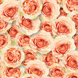 Load image into Gallery viewer, Peach Rose Floral Fabric, Romantic Botanical Textiles, Soft Bloom Material, Cottage Upholstery Fabric by the Yard for Home Décor
