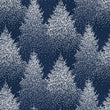 Load image into Gallery viewer, Winter Snow Pine Fabric, Christmas Tree Textiles, Navy and White Holiday Upholstery Material by the Yard, Cozy Winter Decor Fabric
