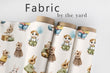 Load image into Gallery viewer, Woodland Animal Fabric, Nursery Textiles, Cute Bunny and Mouse Material, Kids Upholstery Fabric by the Yard for Baby Décor
