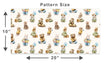 Load image into Gallery viewer, Woodland Animal Fabric, Nursery Textiles, Cute Bunny and Mouse Material, Kids Upholstery Fabric by the Yard for Baby Décor
