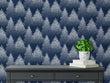 Load image into Gallery viewer, Navy Winter Tree Wallpaper – Snowy Woodland Pattern, Night Forest Wall Decor, Vintage Inspired Nature Design Wallpaper
