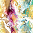 Load image into Gallery viewer, Abstract Fluid Art Wallpaper – Colorful Resin Inspired Pattern in Teal, Gold and Magenta, Modern Statement Wall Decor
