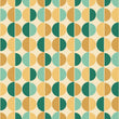 Load image into Gallery viewer, Retro Geometric Wallpaper – Mid Century Modern Mod Circle Pattern in Green &amp; Mustard, 70s Wall Decor
