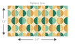 Load image into Gallery viewer, Retro Geometric Wallpaper – Mid Century Modern Mod Circle Pattern in Green &amp; Mustard, 70s Wall Decor
